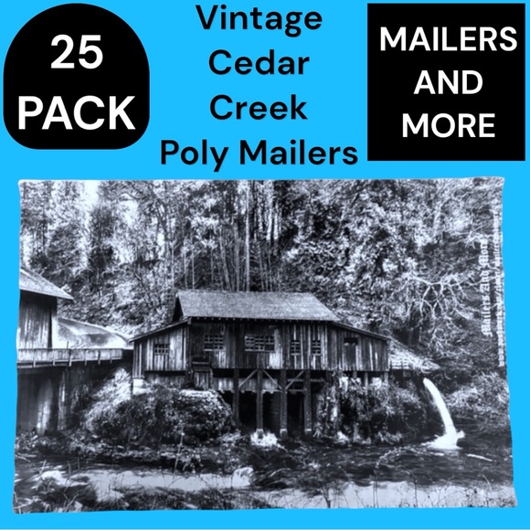 25 10X13 Poly Mailers Vintage Cedar Creek Grist Mill WA PRICE IS FIRM - Picture 2 of 9